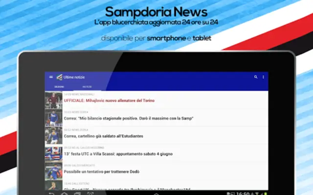 Sampdoria News android App screenshot 0